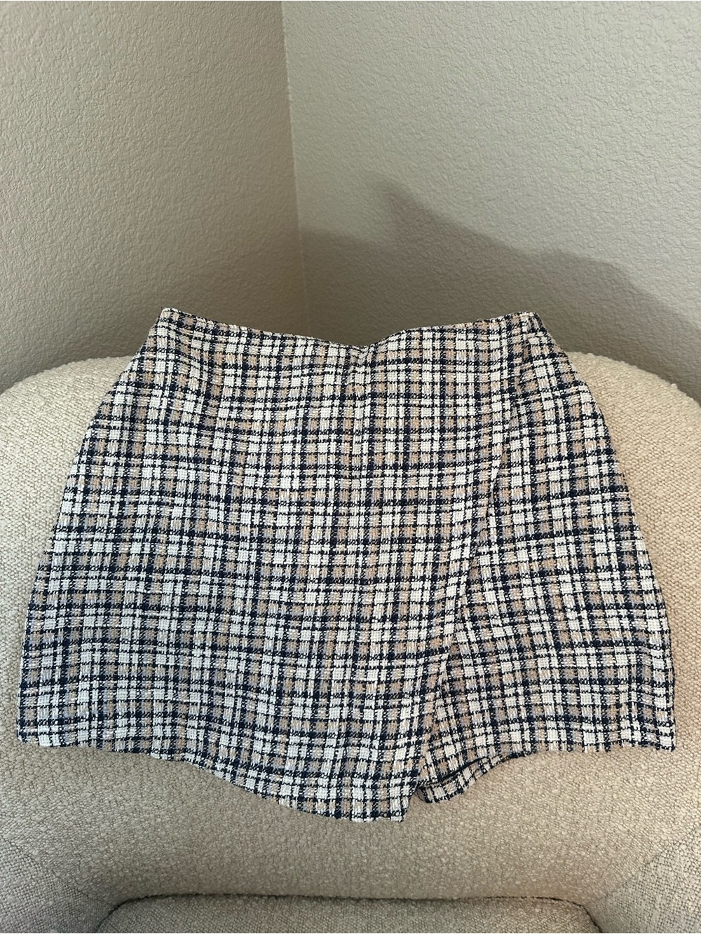 ABERCROMBIE - Plaid Tweed Skort, XS